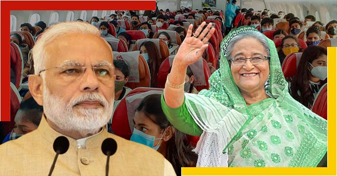 Operation Ganga: hasina thanks modi for evacuation