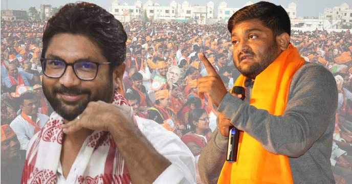 Hardik Patel joins BJP, Congress horse Jignesh Mevani