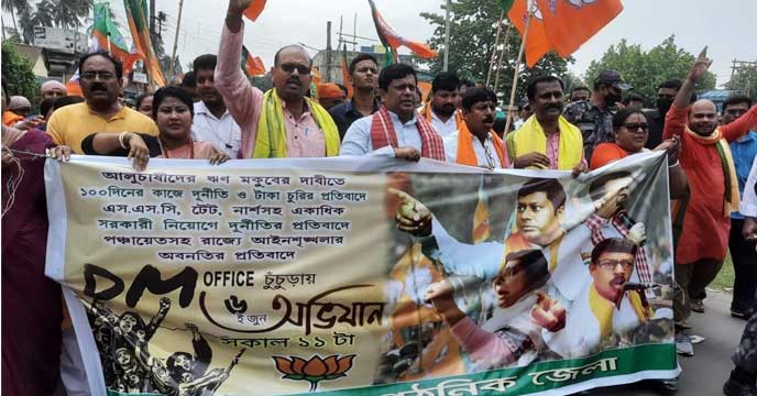 Locket Chatterjee did not appear in the BJP program