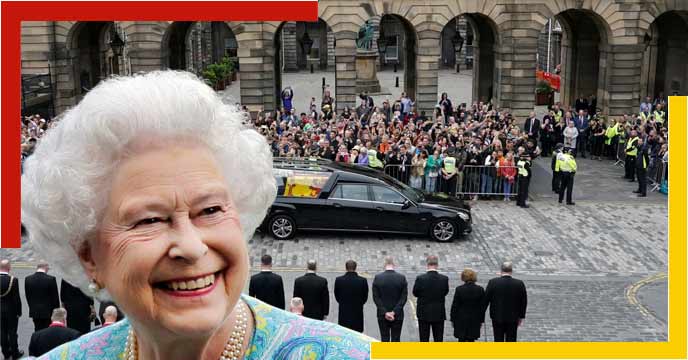 Queen Elizabeth coffin