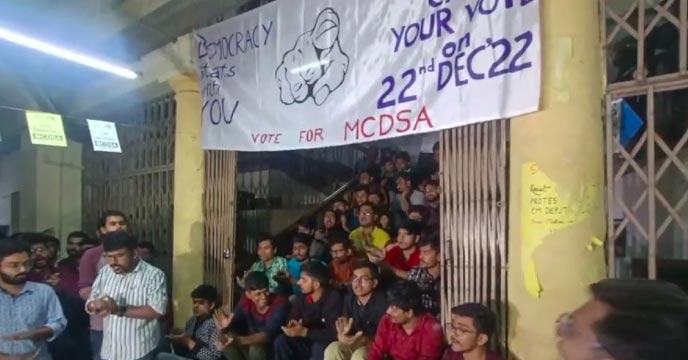 Hunger strike is going on in Calcutta Medical College