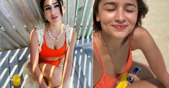 Hot look of bollywood divas rocking screen in orange bikini