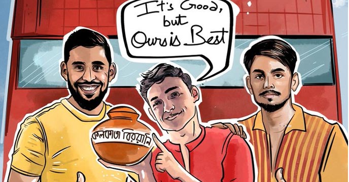 East Bengal footballers challenge to feed Kolkata Biryani to Nizamars of Jordan O'Doherty