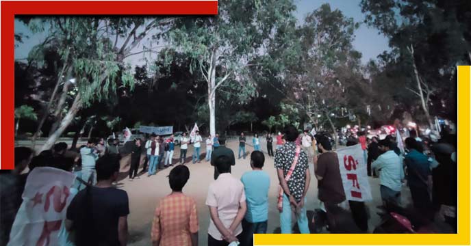 SFI protest