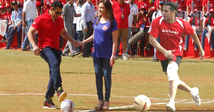 Salman Khan playing football