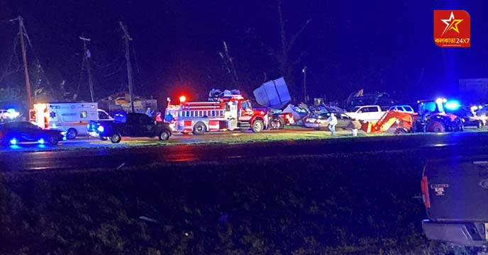 Tornadoes sweep across America leaving a trail of destruction