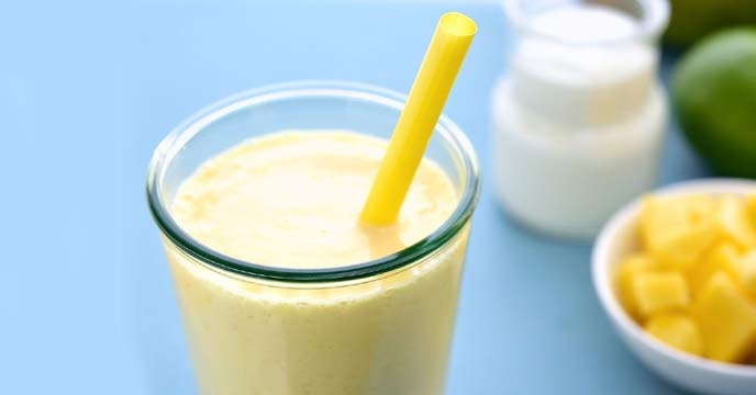 Refreshing glass of yogurt drink to beat the heat