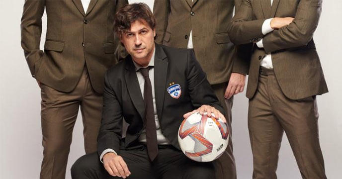 Carles Cuadrat, Bengaluru FC's ISL-winning coach, posing for a photograph