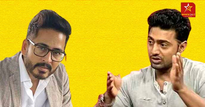Actor Dev and BJP MLA Hirak Chattopadhyay pictured together