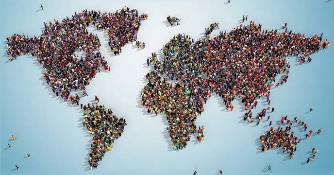 Graph displaying India's population growth