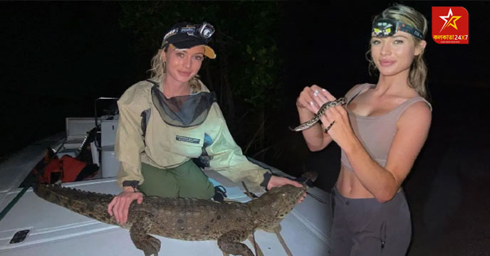 Rosie Moore, Top Model and Scientist, Poses for the Camera