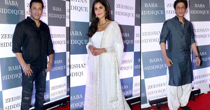 Salim Khan at Baba Siddique Iftar Party