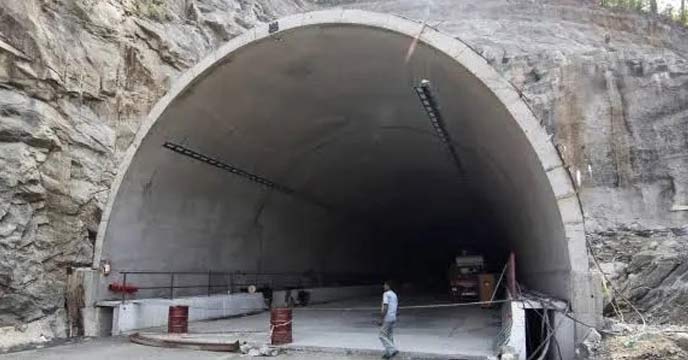 Rescue workers at the site of Sevak-Rongpo tunnel collapse