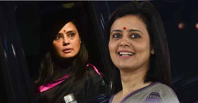 MC MP Mahua Moitra addressing the media after a clash on Ram Navami
