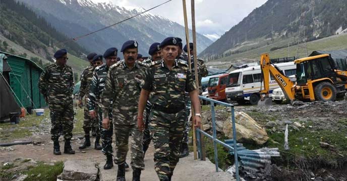 Army Meeting Amarnath Yatra