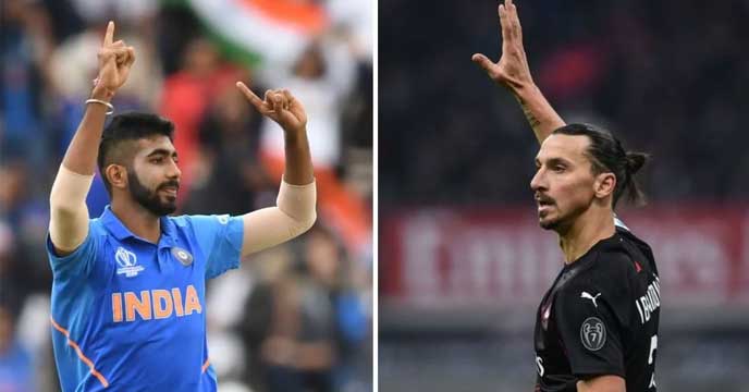 Jasprit Bumrah pays tribute to football legend Zlatan Ibrahimovic