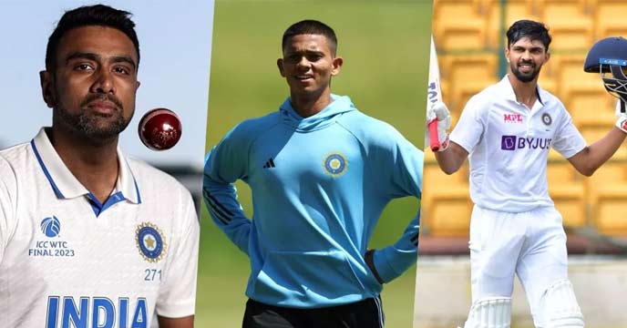 Ravi Ashwin, Yashasvi Jaiswal, Ruturaj Gaikwad