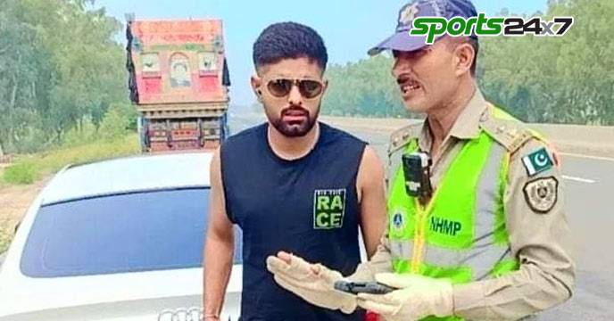 Babar Azam and Challan