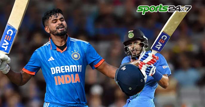 Shreyas Iyer Longest Six of WC 2023