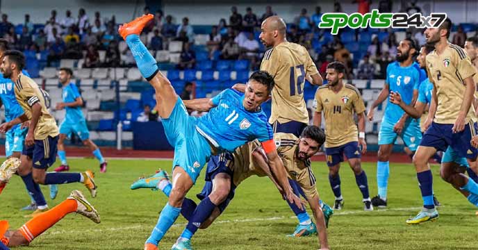 India vs Kuwait Football Match