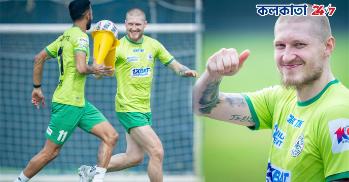 Mohun Bagan's Joni Kauko Radiates Positivity in Smiling Pre-Derby Practice