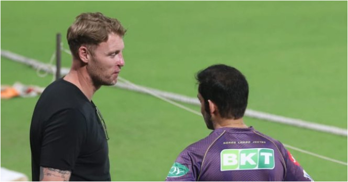 Andrew Flintoff visit kkr ipl 2024 practice match