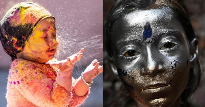 Kids In Holi 2024