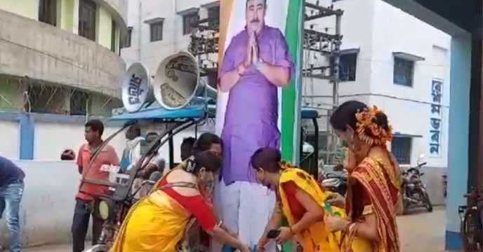 tmc-workers-celebrate-holi-with-anubrata-mondals-cutout-at-birbhum