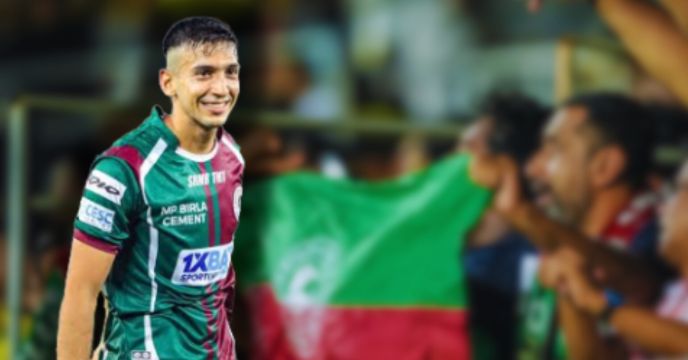 mohun-bagan fc footballer Sahal Abdul Samad before Kerala Blasters match