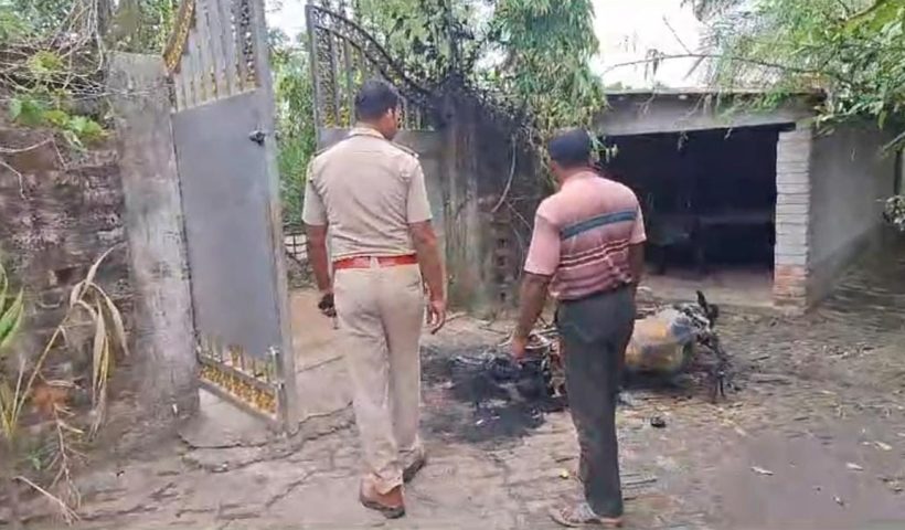 house of bjp leader in khajuri was bombed