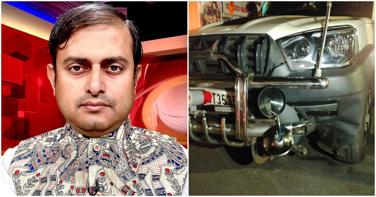 alleged attack on bjp leader shankudeb panda-s car in chandipur east midnapore, শঙ্কুদেব পণ্ডার গাড়িতে হামলা চালানোর অভিযোগ