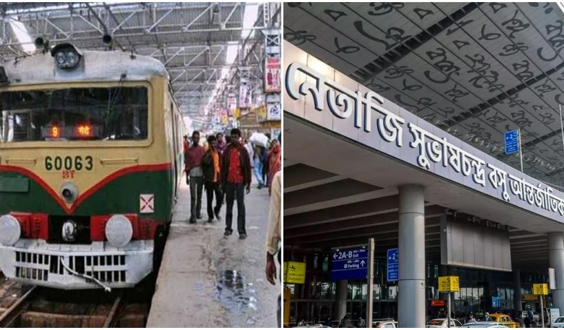 after dealing with cyclone remal impact train service on sealdah south section is almost normal and flight service on from kolkata airport