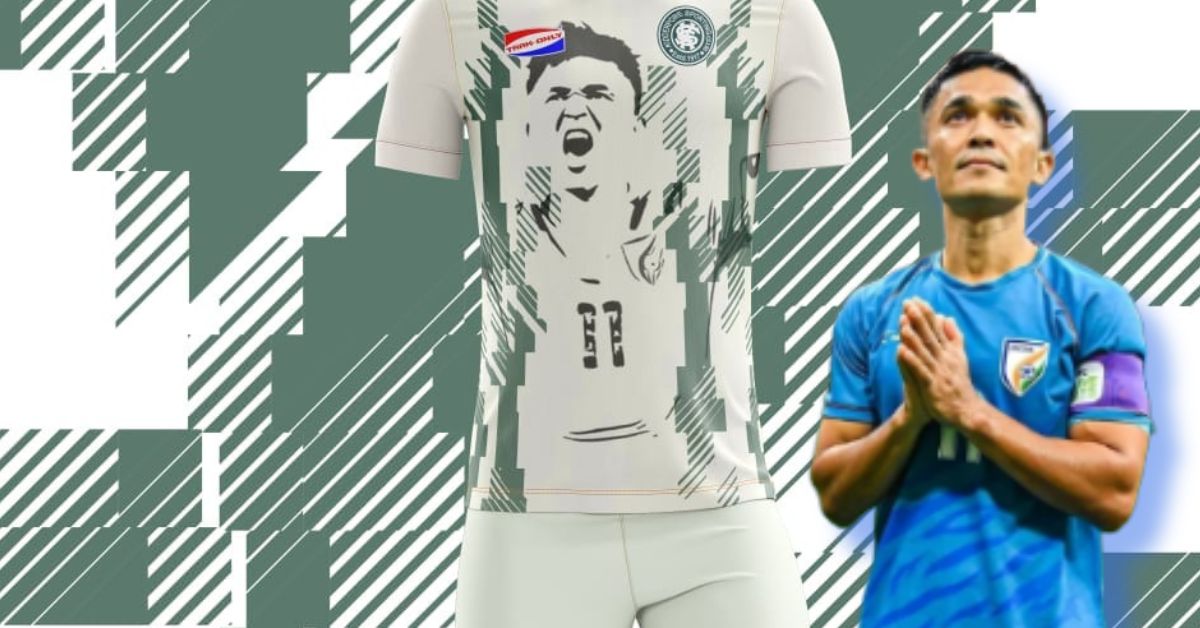Kidderpore Sporting Club special jersey for legendary sunil chhetri