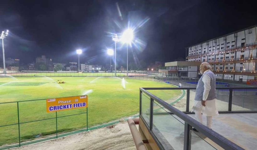 PM Narendra Modi's Late-Night Surprise Inspection of Sigra Stadium