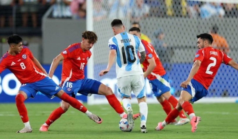 lionel messi shines during argentina vs chile copa america match