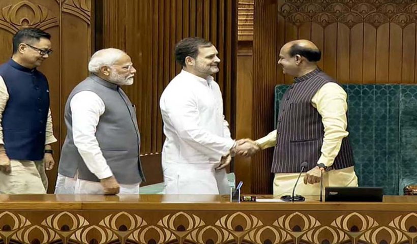important that the voice of the Opposition is allowed to be represented rahul gandhi to speaker om birla, শুরুতেই স্পিকার বিড়লাকে কর্তৃব্য-পাঠ দিলেন বিরোধী দলনেতা রাহুল