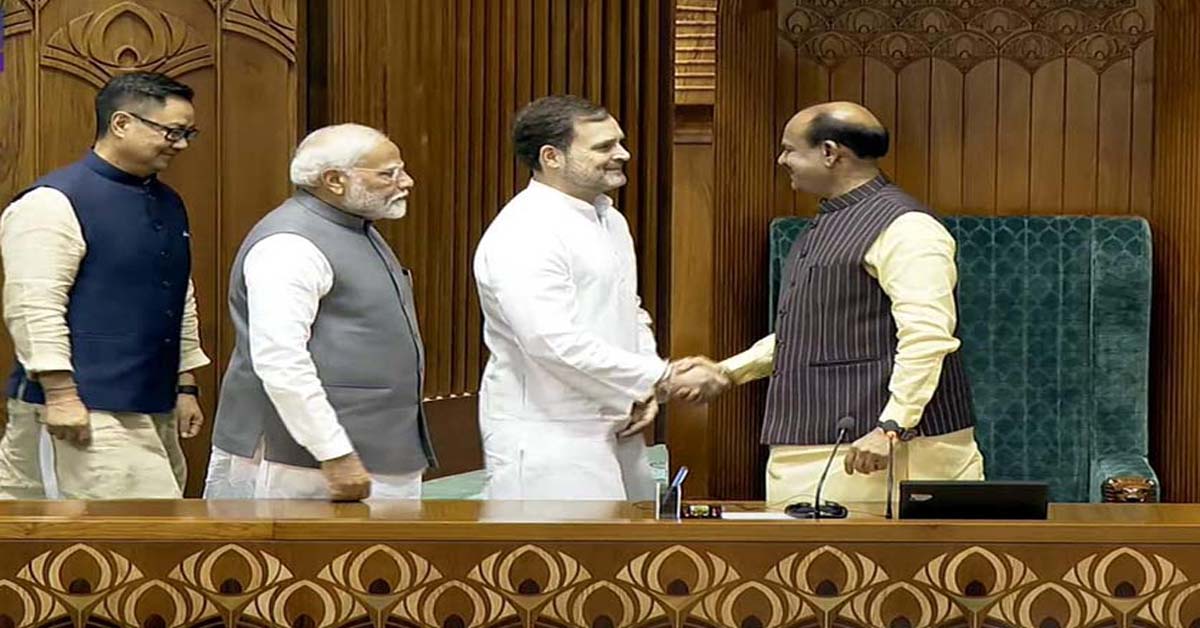 important that the voice of the Opposition is allowed to be represented rahul gandhi to speaker om birla, শুরুতেই স্পিকার বিড়লাকে কর্তৃব্য-পাঠ দিলেন বিরোধী দলনেতা রাহুল