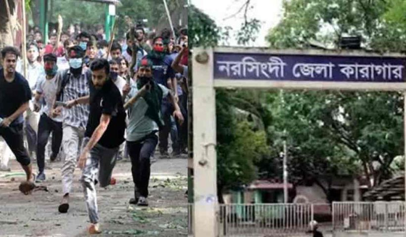 Street scene in Bangladesh with people, vendors, and buildings