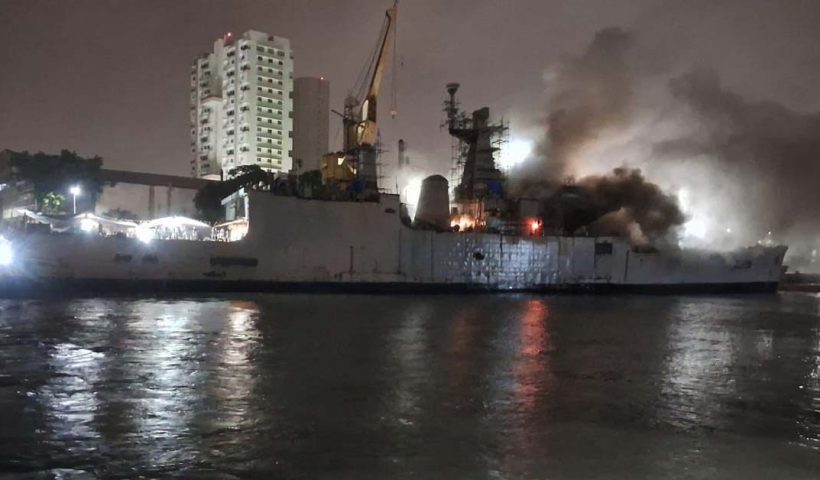 Fire Breaks Out on INS Brahmaputra