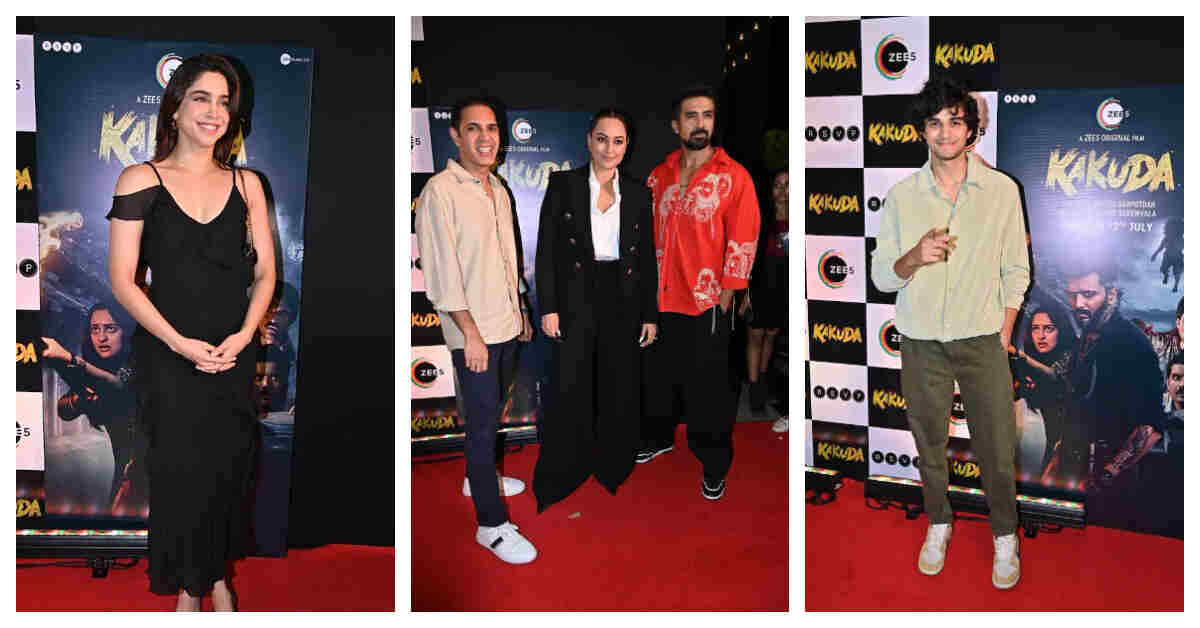 Sonakshi, Sakib, Sharvari Wagh and Abhay at Kakuda Premiere