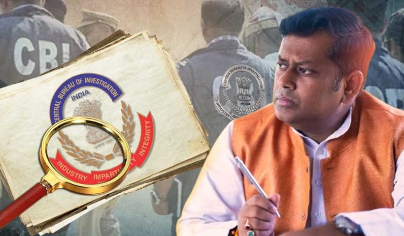 Image of Sukanta Sarkar, a person with a serious expression, with a caption 'On CBI' indicating he is irritated by the miss usage of the Central Bureau of Investigation (CBI)