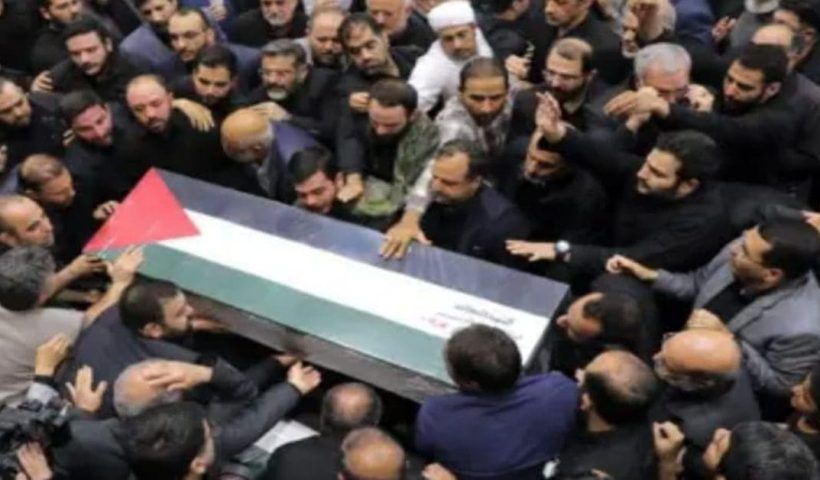 funeral procession for Hamas leader Ismail Haniyeh in Doha