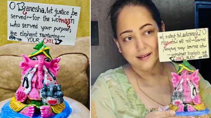 aparajita adhya protested by making a ganesha statue