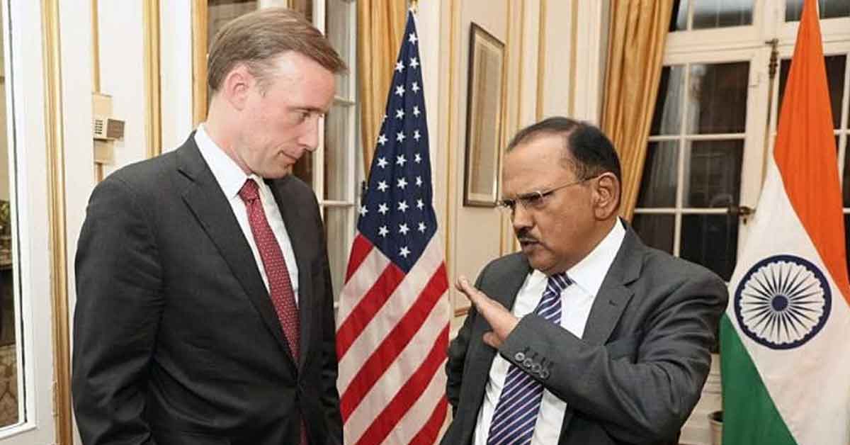 NSA Ajit doval meets with US NSA Jak Sulivan in new delhi