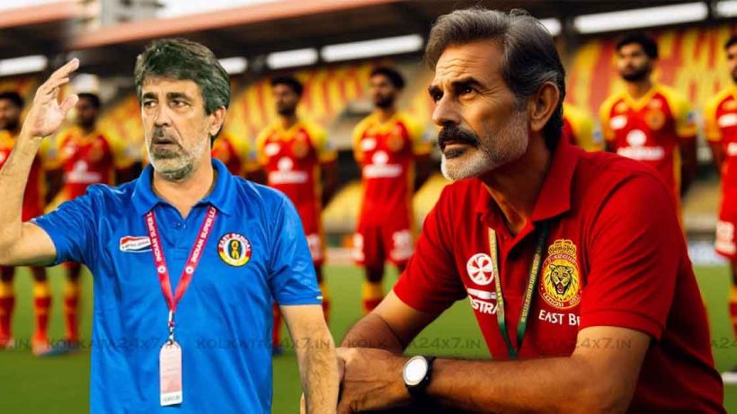 East Bengal Coach Oscar Bruzon Remains Optimistic Before Crucial Clash with Bashundhara Kings, East Bengal jersey color is red yellow