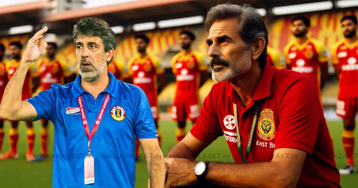 East Bengal Coach Oscar Bruzon Remains Optimistic Before Crucial Clash with Bashundhara Kings, East Bengal jersey color is red yellow