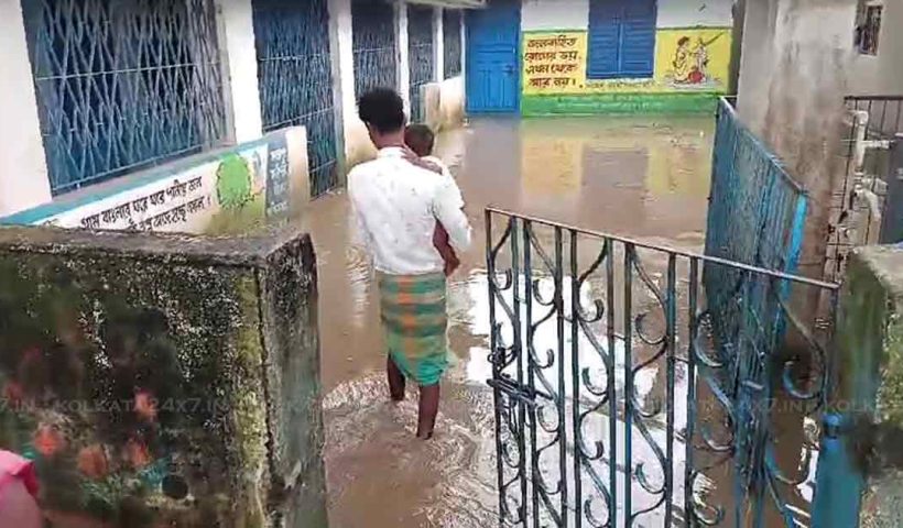 Rain from Cyclone dana Floods Inatpur Child Education Center in Murshidabad