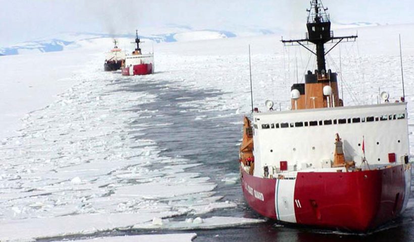 Ice-breaker ship representational
