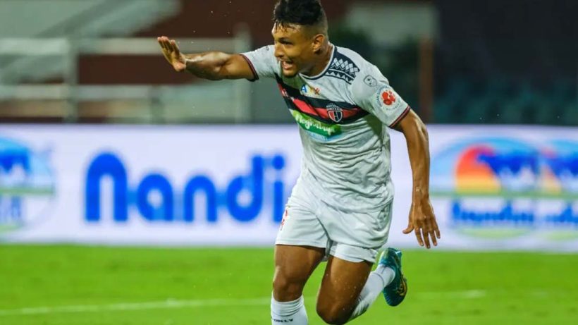 Alaaeddine Ajaraie in Chennaiyin FC vs NorthEast United FC match ISL