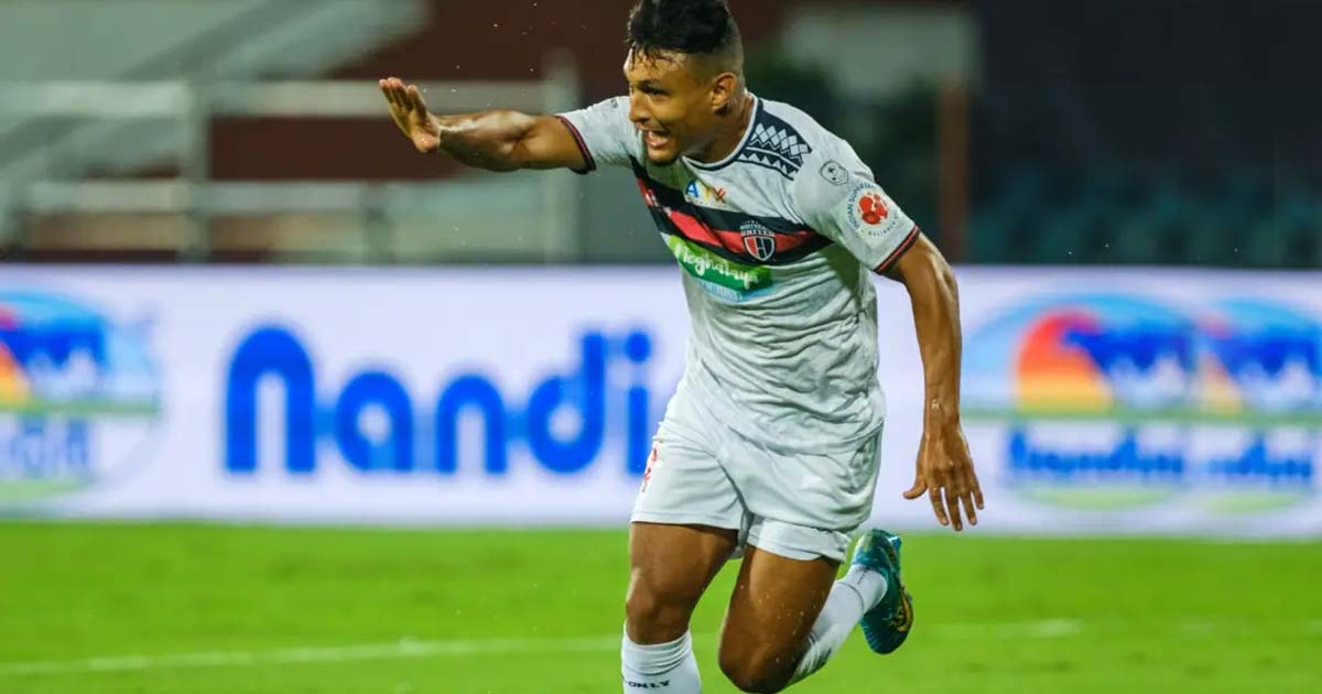 Alaaeddine Ajaraie in Chennaiyin FC vs NorthEast United FC match ISL